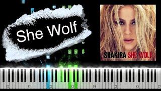 Shakira - She Wolf Piano Tutorial