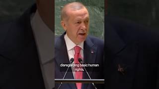 Turkey's Erdogan Criticizes Israel at UN Speech