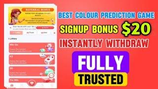 New colour trading app | signup bonus $20 || how to register in colour pridiction