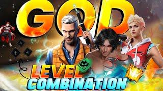 God Level Combination in freefire | Best Combination for { Br & Cs Ranked }  || AR ROWDY 99 