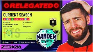 WE ARE GETTING RELEGATED ON FIFA 22 PRO CLUBS!