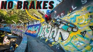 FLAT OUT RIDING DOWN THIS ABANDONED BOBSLED TRACK!