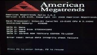 How to fix setup data integrity check failure ERROR 0162.(easy)