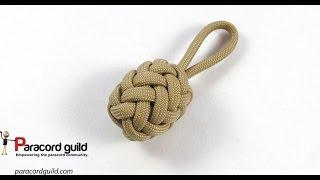 Herringbone knot paracord key fob