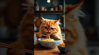 "Bu Kedi Böyle Yemek Yiyor! ️" “AI Cat Eats Like a Real One! ️