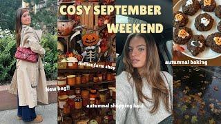 COSY WEEKEND IN SEPTEMBER WITH ME | autumn decor shopping & haul, hollies farm shop & baking