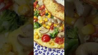 Easy & Simple Vegetable & Cheese Omelette #easyrecipe  #mamagician #shorts #short #breakfastrecipe