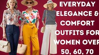 Everyday Elegance & Comfort: Casual Outfits for Women Over 50, 60, 70