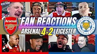 ARSENAL FANS CRAZYREACTION TO ARSENAL 4-2 LEICESTER | 24/25 PREMIER LEAGUE