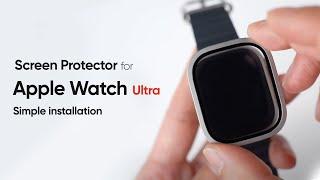 How to easily install the FLOLAB Titanium Aluminum Frame Screen Protector for Apple Watch Ultra