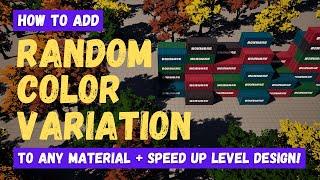 How To Add Random Color Variation To Objects - Unreal Engine 5 Material Tutorial
