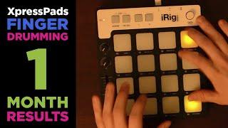 XpressPads finger drumming training progress review - 1st month results