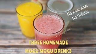 Three Homemade Mogu Mogu Drinks|Watermelon, Mango,Lemon #mogumogu