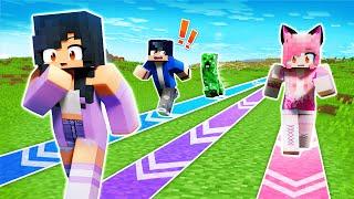 Minecraft But We Walk In A Straight Line