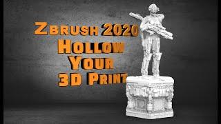 Zbrush 2020 Hollow Your 3D Print