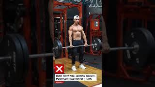  BARBELL SHRUGS  WRONG vs RIGHT FORM ...#gym #fitness #workout