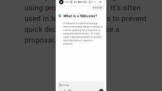 What is a filibuster?