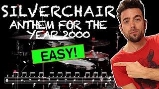 Silverchair - Anthem for the Year 2000 - Drum cover (with scrolling drum score)