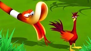 Snake vs Rooster | Funny Animal Cartoon For Kids | Gazoon - The Official Channel