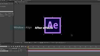 Align objects and text in after effects CS6 - 6