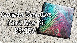 Crayola Signature Paint Pour Kit Review! Easy Fluid Art!