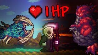 Calamity Terraria with 1 HP is ENRAGING