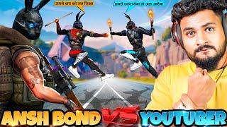 ANSH BOND VS YOUTUBER  Streamer Shocked in BR Rank Biggest Challenge आजा 1 vs 50 में !!