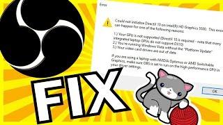 FIX DIRECTX 10 ERROR "Could Not Initialize DIRECTX 10" -OBS Working 100% (2020)