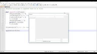 Python Program - To append text to a file and display the text.