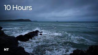 Stormy Ocean Sounds for Sleep & Relaxation (Atlantic Coast) Sea Waves on Rocks: Nature White Noise