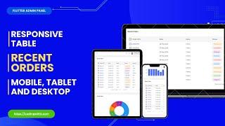 Create Responsive Recent Orders Table in Flutter Admin Panel | Flutter DataTable2 for Dashboard