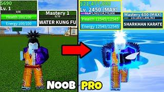 Beating Blox Fruits as Jinbe! Lvl 1 to Max Lvl Noob to Pro Full v4 Awakening in Blox Fruits!