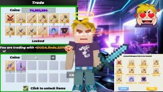 I Get New MVP Valkyrie's Divine Dual Blades (Rare) sword  Rich Trade System In Skyblock BlockmanGo