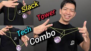 Slack Tower Tech Combo [REWIND Yo-Yo Trick Tutorial] #yoyo #yoyotricks #tutorial