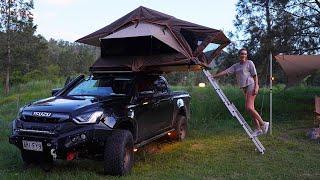 Solo female overnight 4wd camping  #dmax #asmr #soundsofnature  #4x4