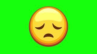 Disappointed Face Animated Emoji in Green Screen (4K Quality + Free Download Google Drive Link)