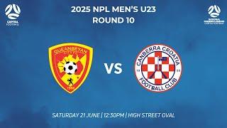 Capital Football NPL Men's U23 Round 11 - Queanbeyan City FC vs Canberra Croatia FC