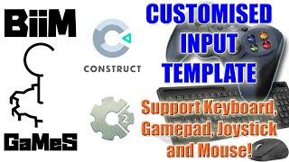 Construct 2 & 3 Customised Input Template. Accept Keyboard, Gamepad and Mouse Inputs.