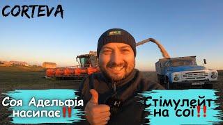 Claas Tucano 580‼️ Зибаємо сою Адельфія Стімулейт - цифри по експерименту‼️