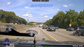 Sport Bike Takes Georgia Trooper On High Speed Chase Through Heavy Traffic