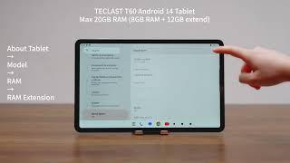 TECLAST T60 12-inch Android Tablet 20GB RAM 256GB #teclast #TeclastTablet #12inchtablet #4GLTETablet