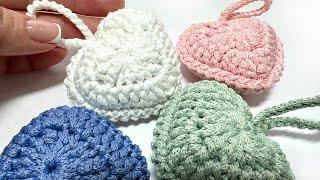  How to crochet a heart from leftover yarn? A cute gift for Valentine's Day.