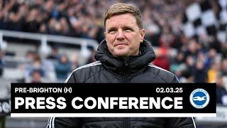 Alexander Isak injury update | Eddie Howe Press Conference | Brighton & Hove Albion (H)