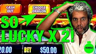 UNBELIEVABLE!!! LUCK STRIKES TWICE on HIGH LIMIT DRAGON LINK!!! #LasVegas #Casino #SlotMachine