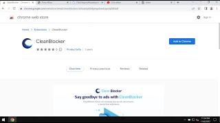 CleanBlocker adware-type extension - how to remove?