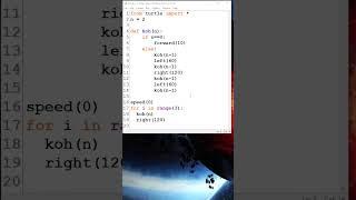 Как нарисовать кривую Коха в turtle Python ?