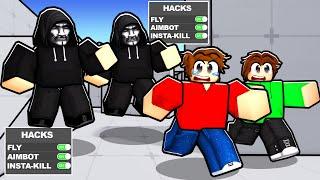 I Trolled PRO PLAYERS With HACKERS in Roblox Rivals!