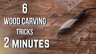 6 AMAZING Wood Carving Tricks in 2 Minutes!!