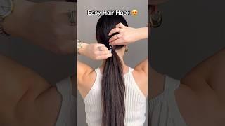 Easy hair hack for medium and long hair  #hairstyle #hairhacks #hairtok #hair #explorepage