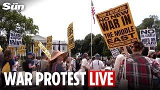 LIVE: Activists protest against bombing of Iran after Trump's unprecedented attack